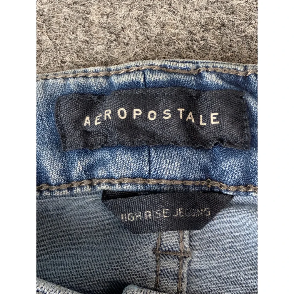 Aeropostale‎ High Rise Jegging Womens 6 Reg Light Wash Blue Skinny Denim Jeans